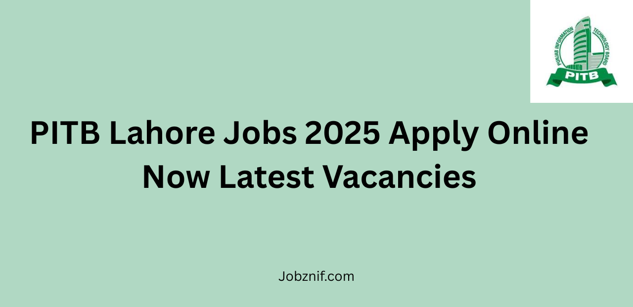 PITB Lahore Jobs 2025
